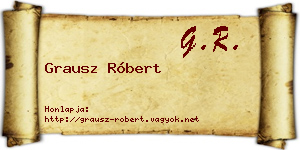 Grausz Róbert névjegykártya